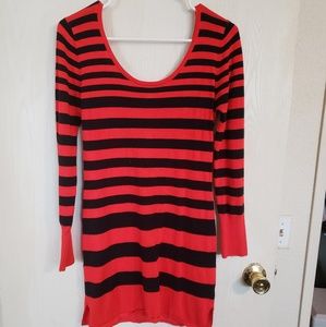 Stripped sweater dress